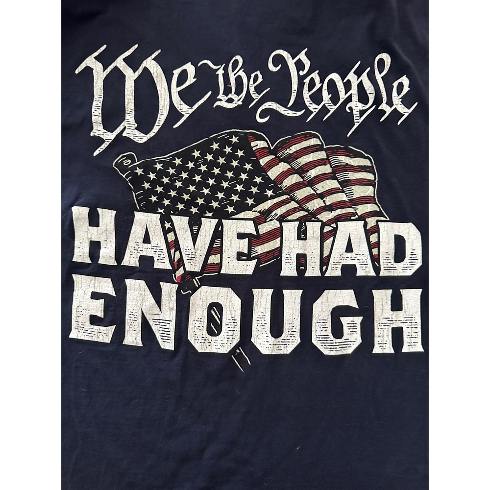Buck Wear We The People Have Had Enough Navy Blue Graphic T-Shirt Mens 3XL